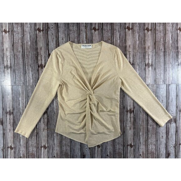 Chiara Boni La Petite Robe Oksa Splendid top sz 44 US 8 Gilded Desert NWOT $395 - Picture 6 of 9